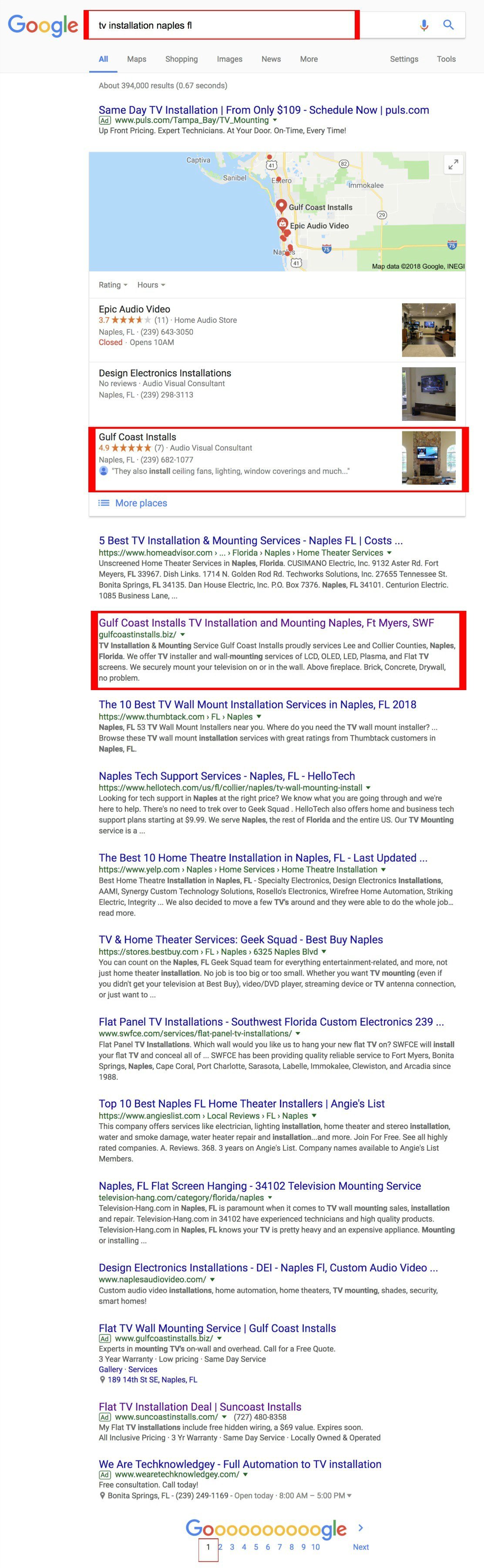 Google rank tv installation
