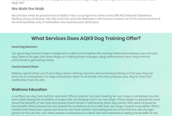 dog breeder website design