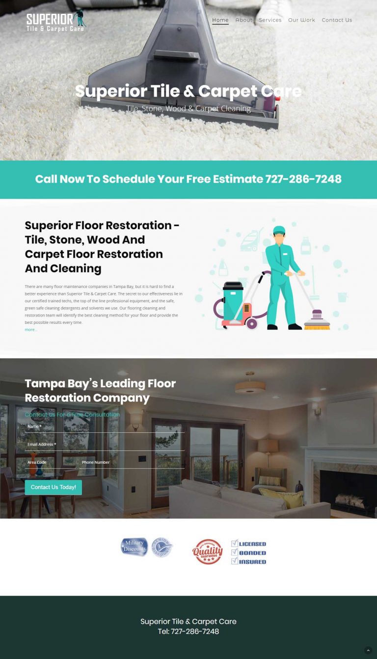  Design Superior Tile & Carpet Care Online Presence Manager